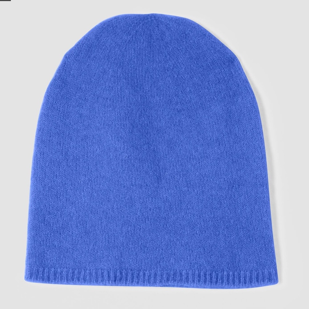 Eileen Fisher Blue and Purple Knit Beanie Hat